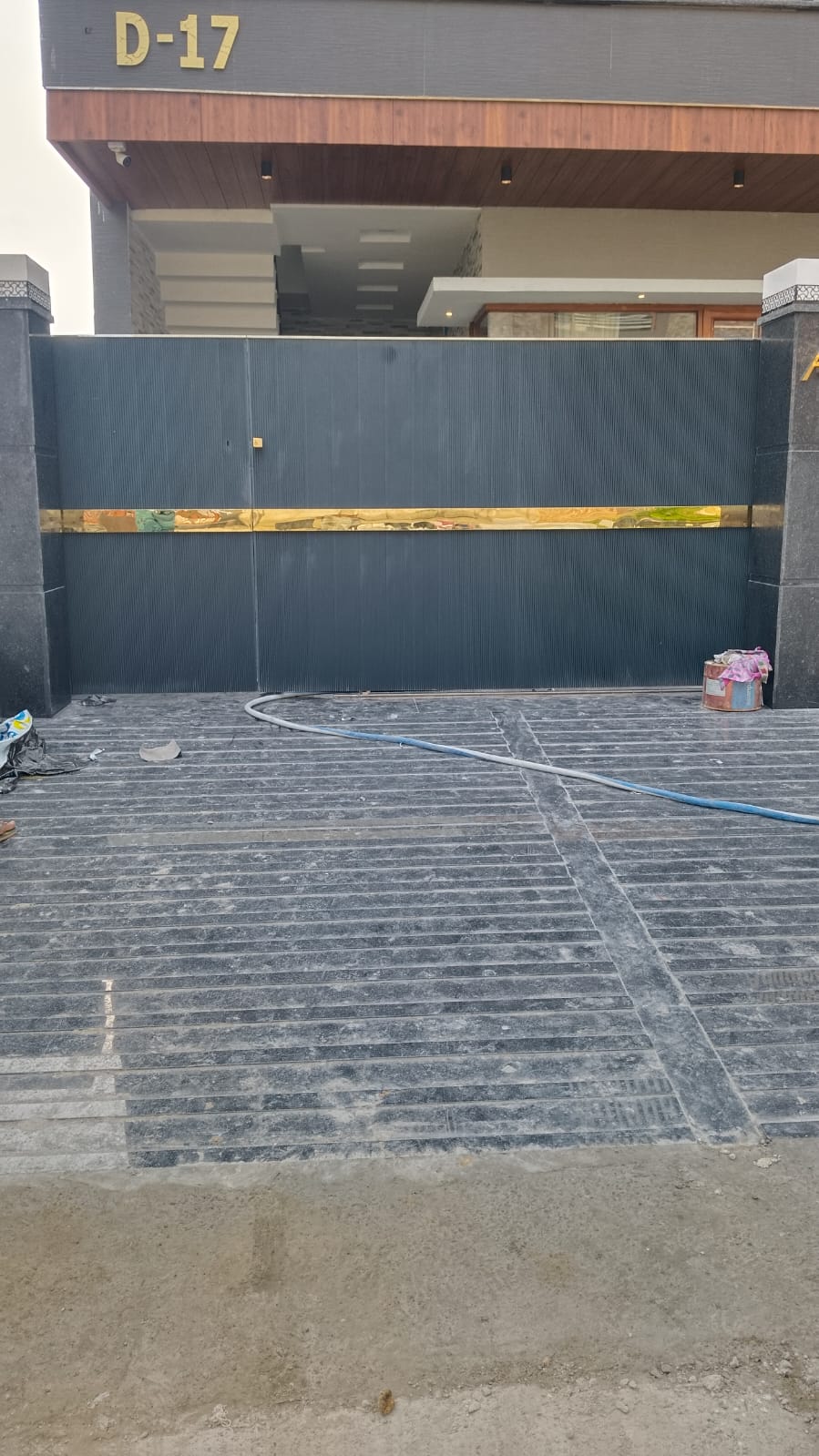 Modern blue gate